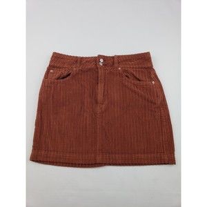 BDG Womens Corduroy Mini Skirt Size Medium Color Orange Casual Comfort